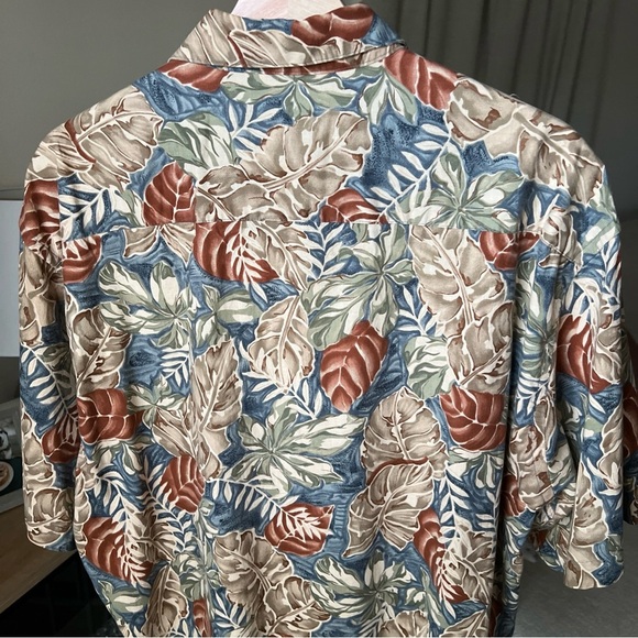Campia Moda Hawaiian Shirt L Green Fuana S/S Aloha Lounge Size L - Picture 11 of 13